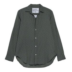 Frank & Eileen “Frank” Amy Green Star Button Up Shirt Long Sleeve Size Small